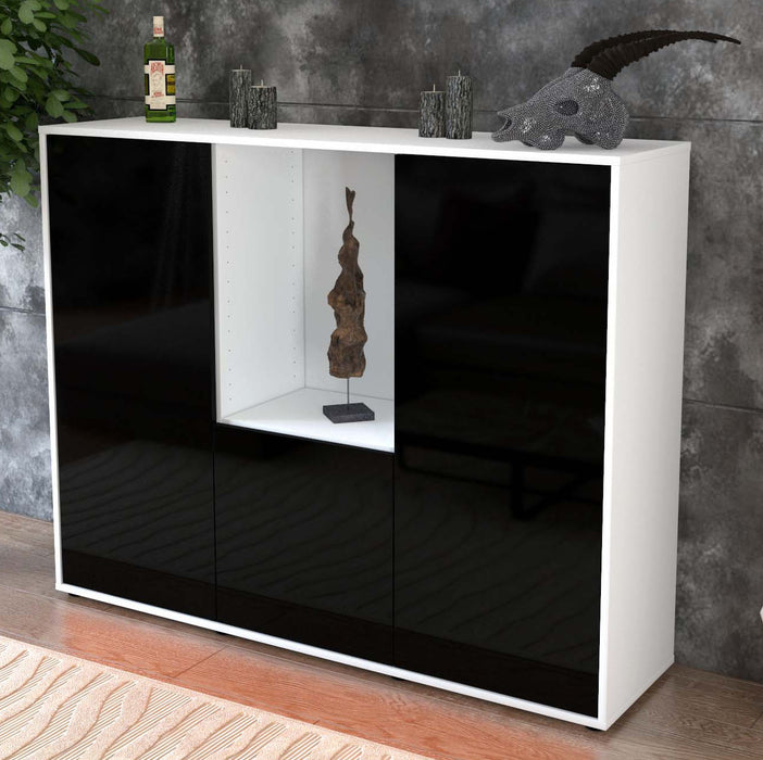 Highboard Pia, Schwarz Studio (136x108x35cm) - Dekati GmbH