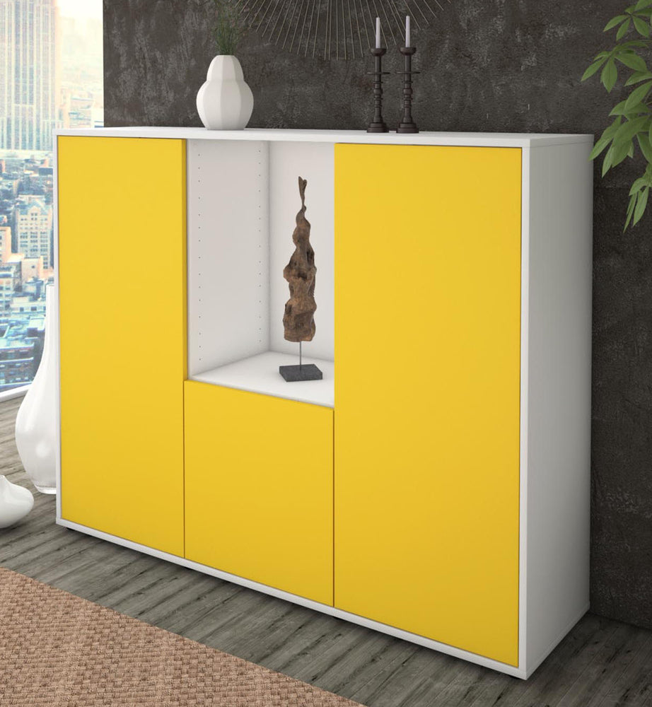 Highboard Pia, Gelb Studio (136x108x35cm) - Dekati GmbH