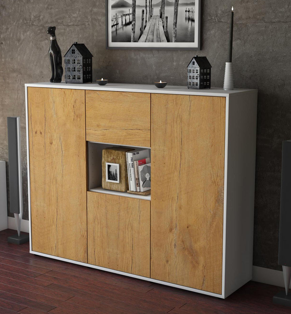 Highboard Pippa, Eiche Studio (136x108x35cm) - Dekati GmbH