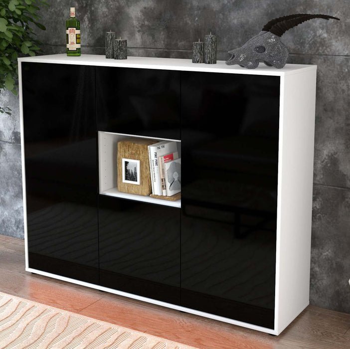 Highboard Pippa, Schwarz Studio (136x108x35cm) - Dekati GmbH