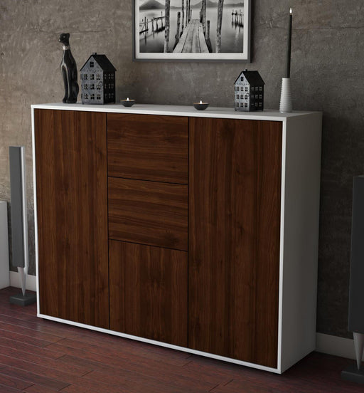 Highboard Polina, Walnuss Studio (136x108x35cm) - Dekati GmbH