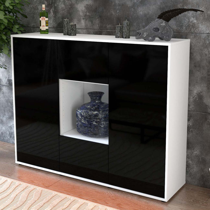 Highboard Priscilla, Schwarz Studio (136x108x35cm) - Dekati GmbH