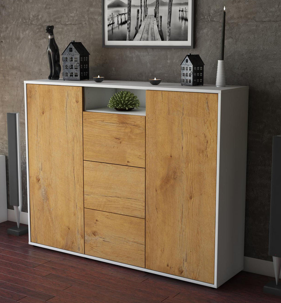 Highboard Quartilla, Eiche Studio (136x108x35cm) - Dekati GmbH