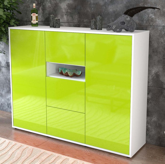 Highboard Quinta, Grün Studio (136x108x35cm) - Dekati GmbH