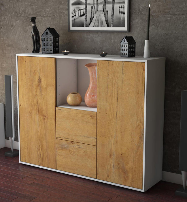 Highboard Rabea, Eiche Studio (136x108x35cm) - Dekati GmbH