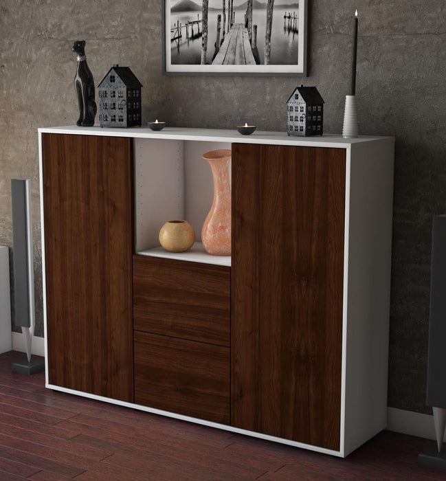 Highboard Rabea, Walnuss Studio (136x108x35cm) - Dekati GmbH