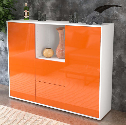 Highboard Rabea, Orange Studio (136x108x35cm) - Dekati GmbH