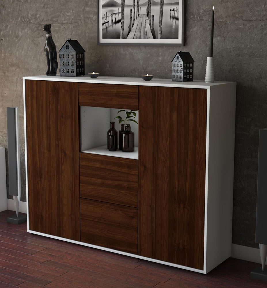 Highboard Rachelle, Walnuss Studio (136x108x35cm) - Dekati GmbH