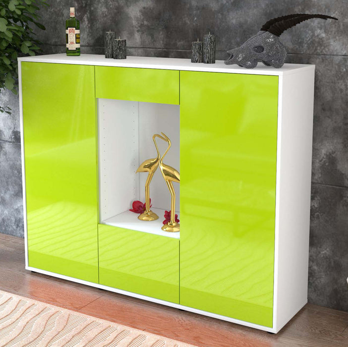 Highboard Raffaela, Grün Studio (136x108x35cm) - Dekati GmbH