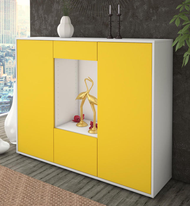 Highboard Raffaela, Gelb Studio (136x108x35cm) - Dekati GmbH