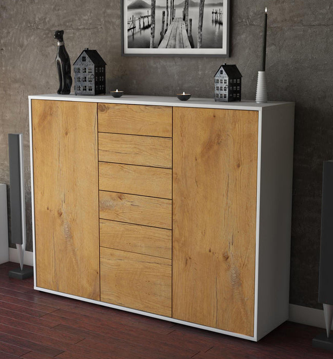 Highboard Ramona, Eiche Studio (136x108x35cm) - Dekati GmbH