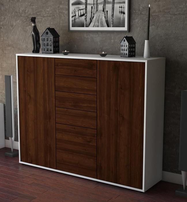 Highboard Ramona, Walnuss Studio (136x108x35cm) - Dekati GmbH