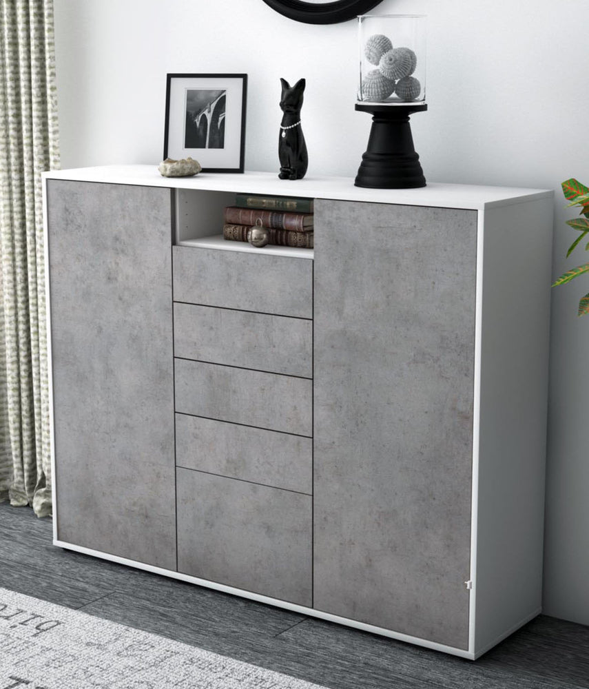 Highboard Ravena, Beton Studio (136x108x35cm) - Dekati GmbH