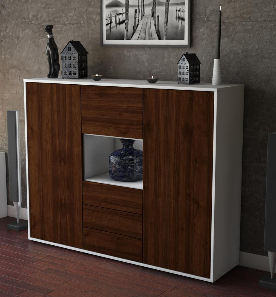 Highboard Ravenna, Walnuss Studio (136x108x35cm) - Dekati GmbH