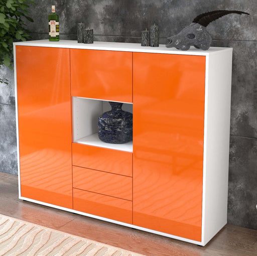 Highboard Ravenna, Orange Studio (136x108x35cm) - Dekati GmbH