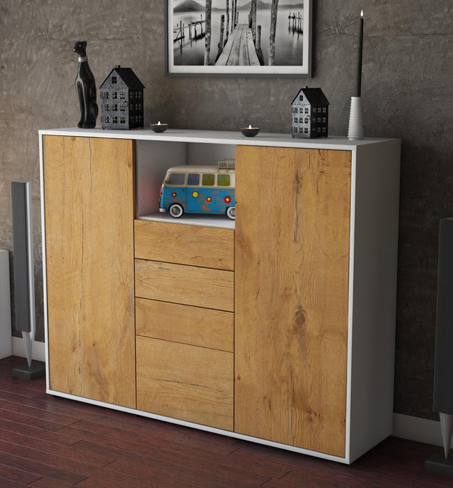 Highboard Rebecca, Eiche Studio (136x108x35cm) - Dekati GmbH