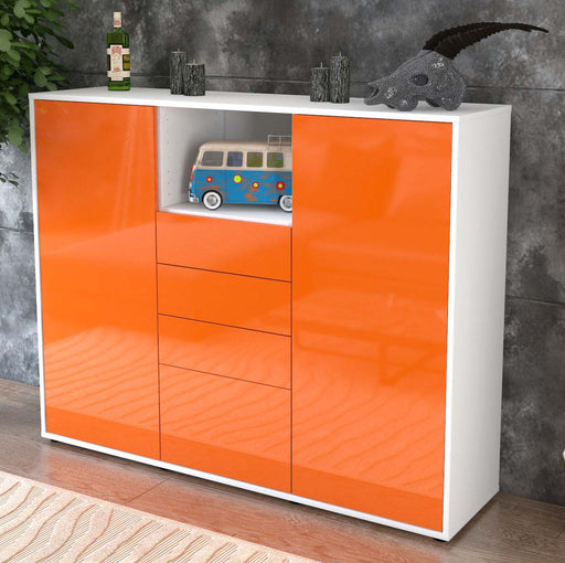 Highboard Rebecca, Orange Studio (136x108x35cm) - Dekati GmbH