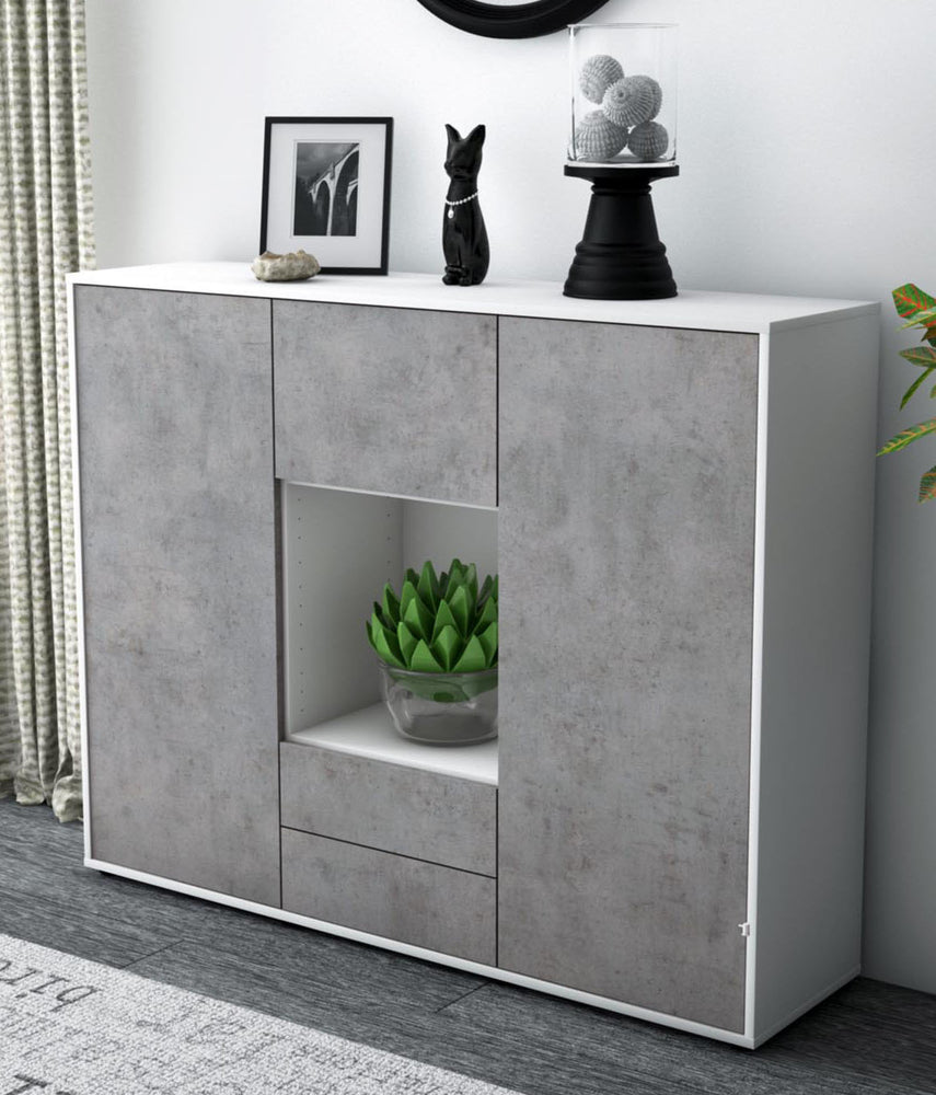 Highboard Rella, Beton Studio (136x108x35cm) - Dekati GmbH