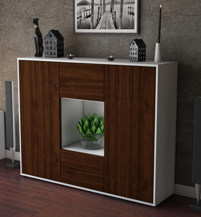 Highboard Rella, Walnuss Studio (136x108x35cm) - Dekati GmbH