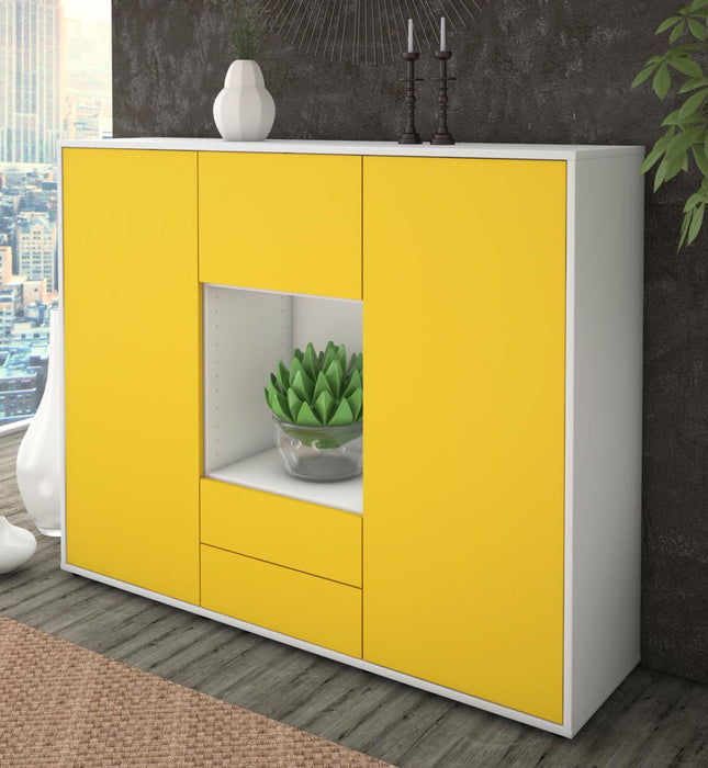 Highboard Rella, Gelb Studio (136x108x35cm) - Dekati GmbH