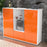 Highboard Renata, Orange Studio (136x108x35cm) - Dekati GmbH