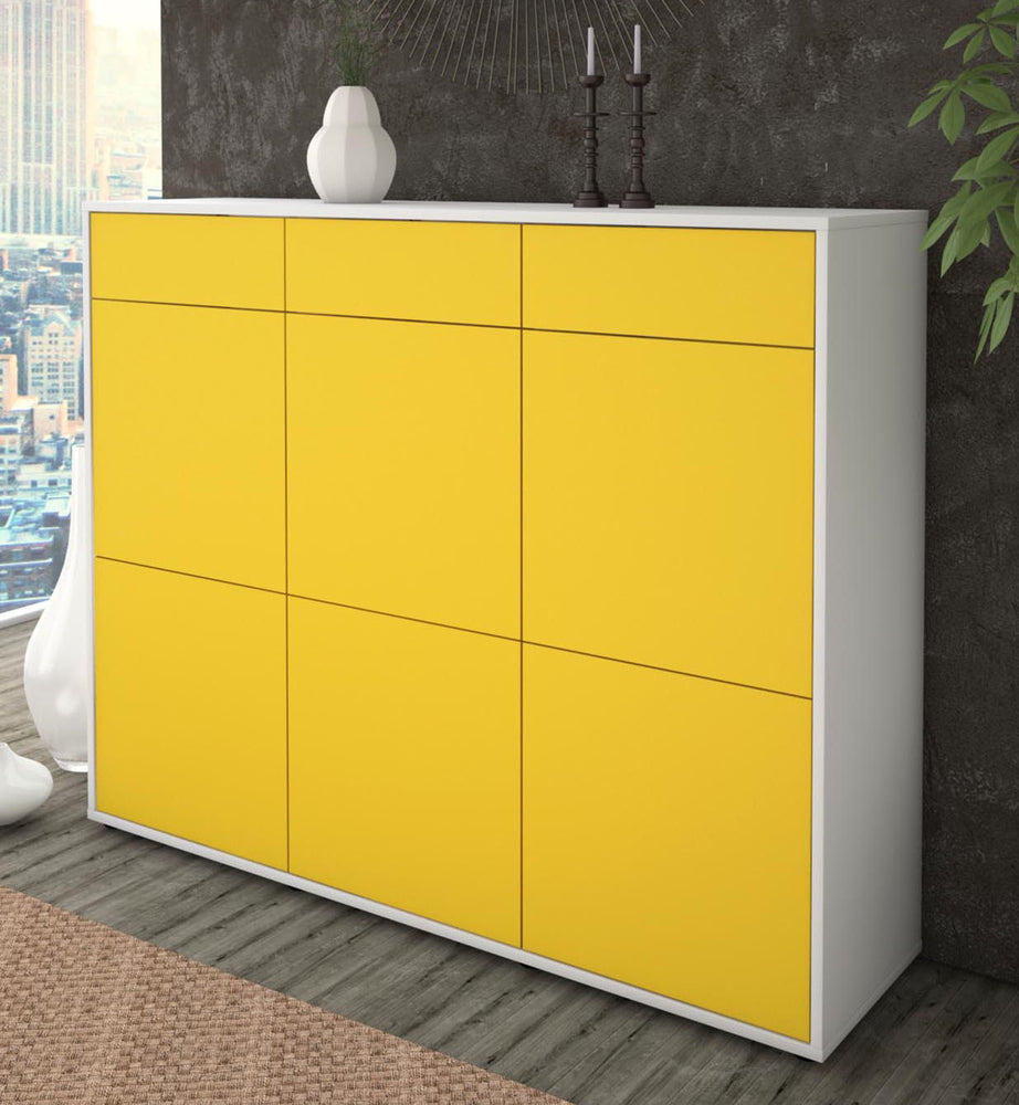 Highboard Santina, Gelb Studio (136x108x35cm) - Dekati GmbH