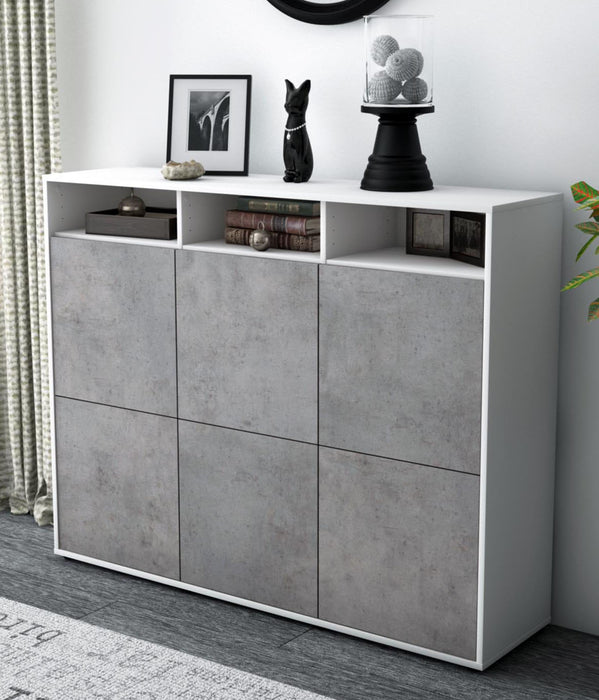 Highboard Sara, Beton Studio (136x108x35cm) - Dekati GmbH