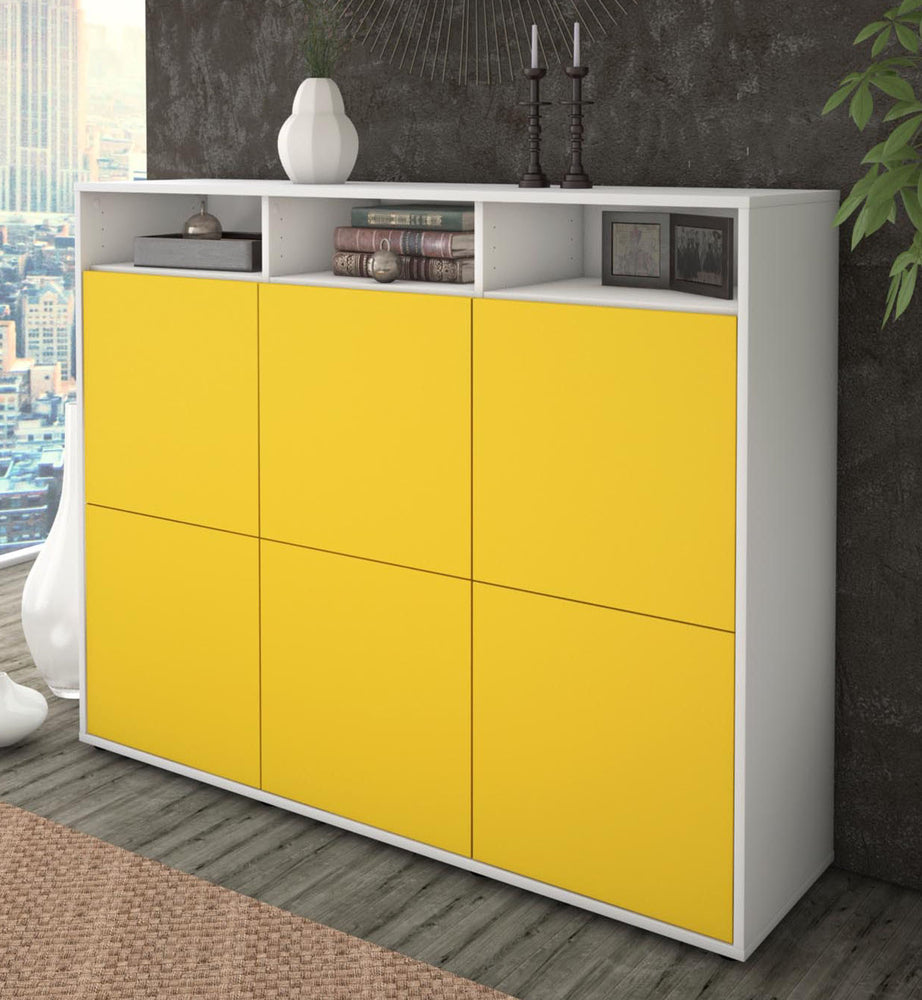 Highboard Sara, Gelb Studio (136x108x35cm) - Dekati GmbH