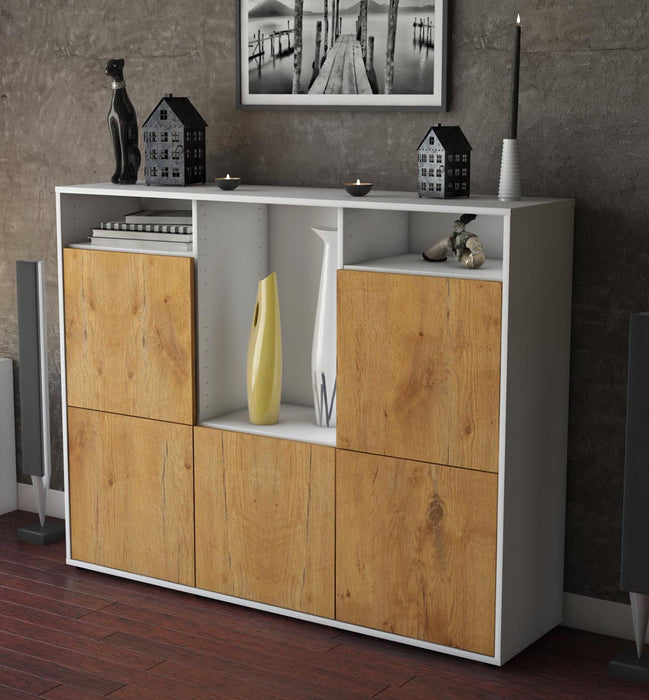 Highboard Sarina, Eiche Studio (136x108x35cm) - Dekati GmbH