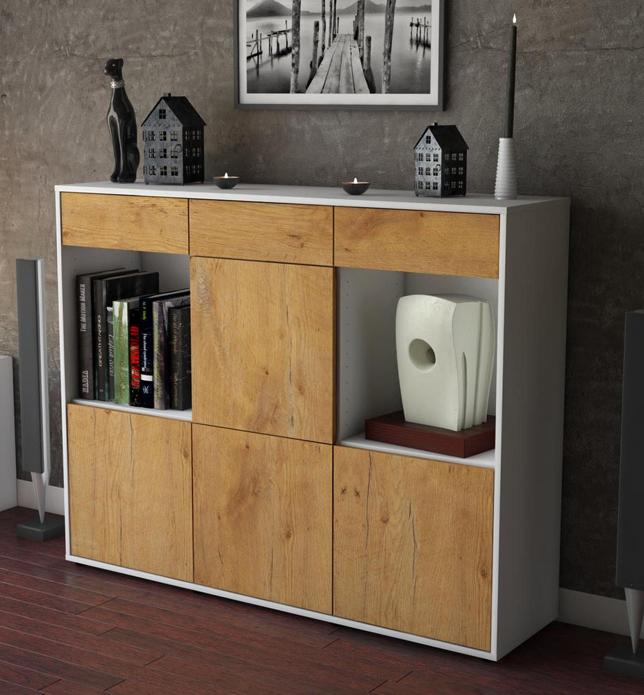 Highboard Selena, Eiche Studio (136x108x35cm) - Dekati GmbH