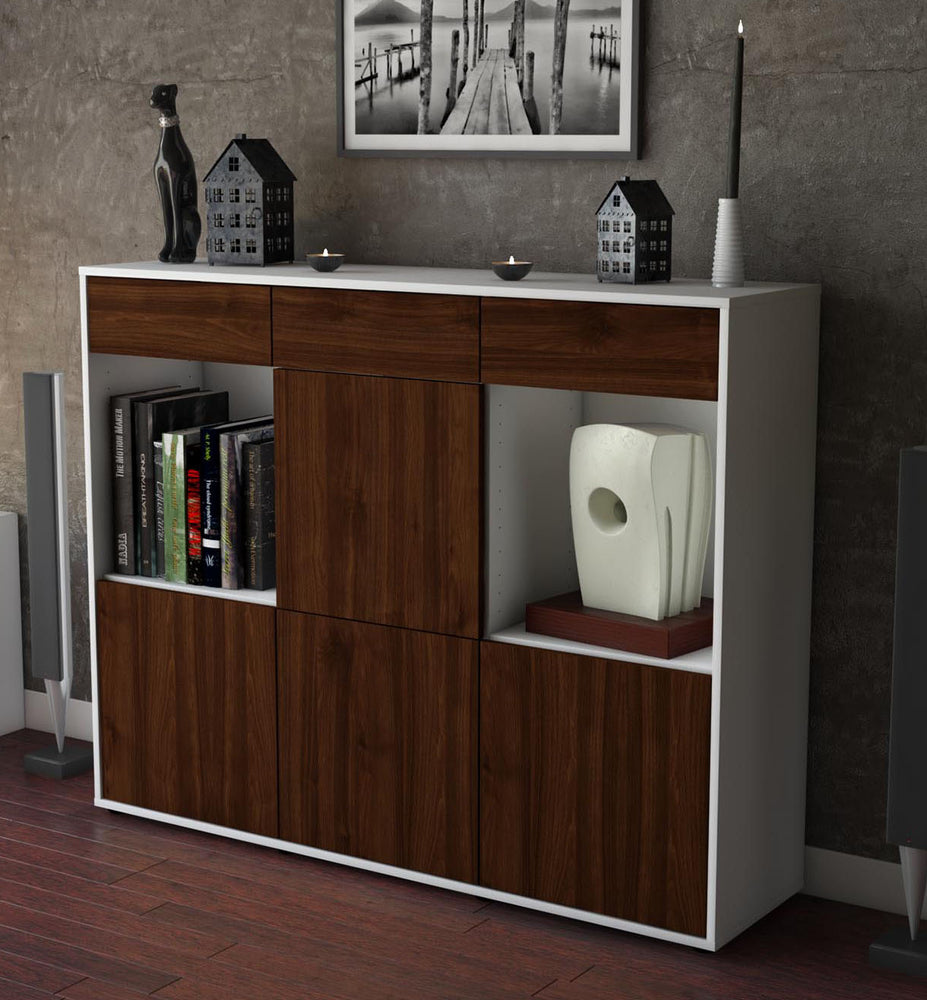 Highboard Selena, Walnuss Studio (136x108x35cm) - Dekati GmbH