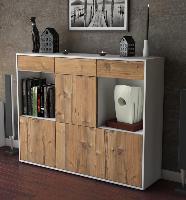 Highboard Selena, Pinie Studio (136x108x35cm) - Dekati GmbH