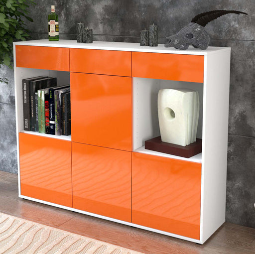 Highboard Selena, Orange Studio (136x108x35cm) - Dekati GmbH