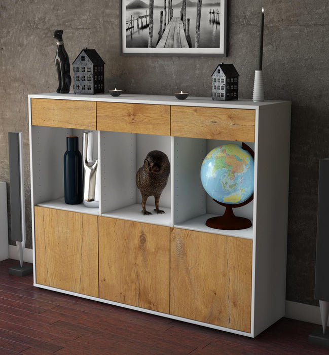 Highboard Selina, Eiche Studio (136x108x35cm) - Dekati GmbH