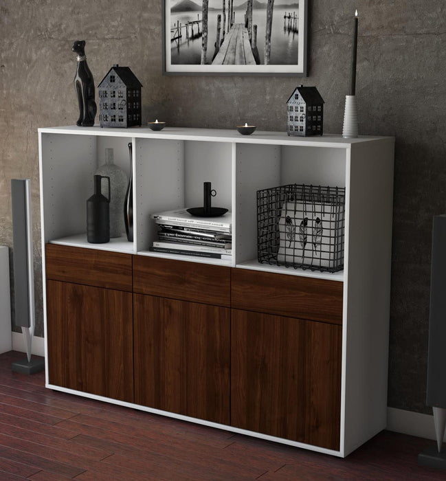 Highboard Selma, Walnuss Studio (136x108x35cm) - Dekati GmbH