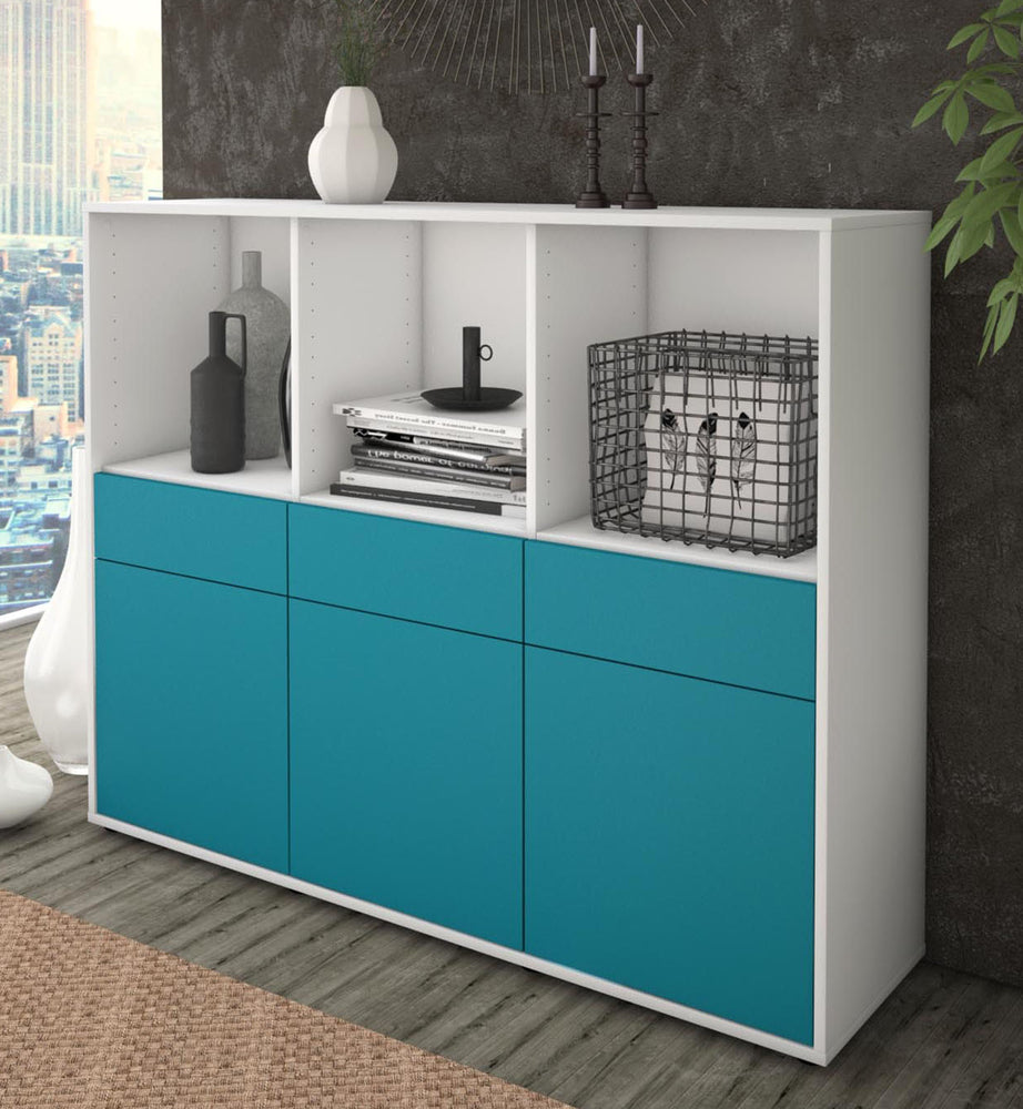 Highboard Selma, Türkis Studio (136x108x35cm) - Dekati GmbH