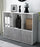 Highboard Seraphine, Beton Studio (136x108x35cm) - Dekati GmbH