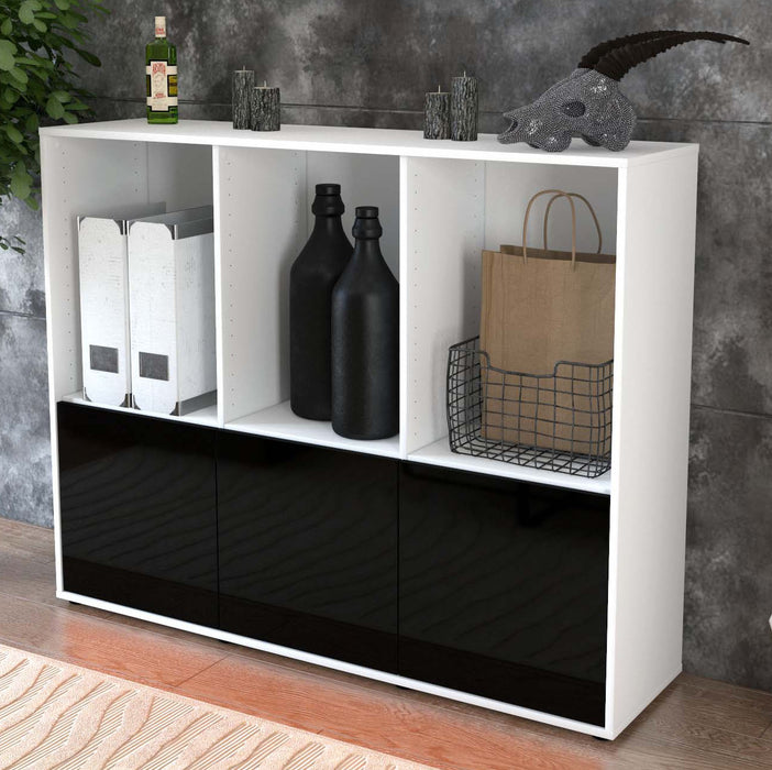 Highboard Seraphine, Schwarz Studio (136x108x35cm) - Dekati GmbH