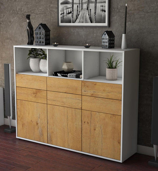 Highboard Serenella, Eiche Studio (136x108x35cm) - Dekati GmbH