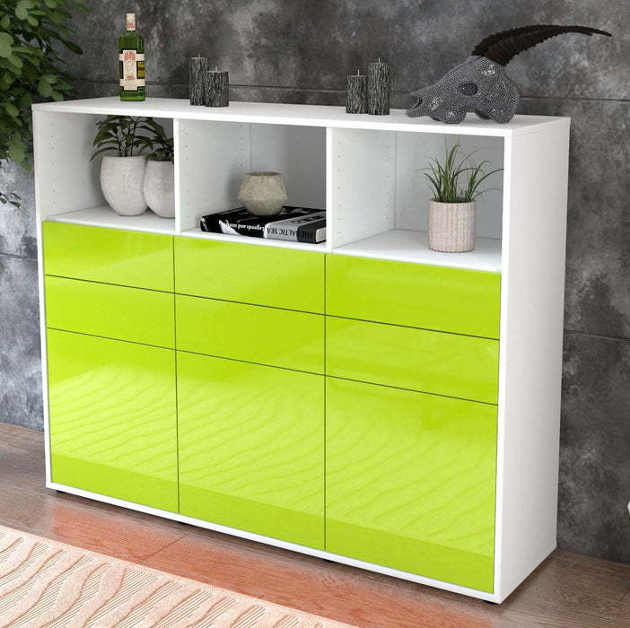 Highboard Serenella, Grün Studio (136x108x35cm) - Dekati GmbH