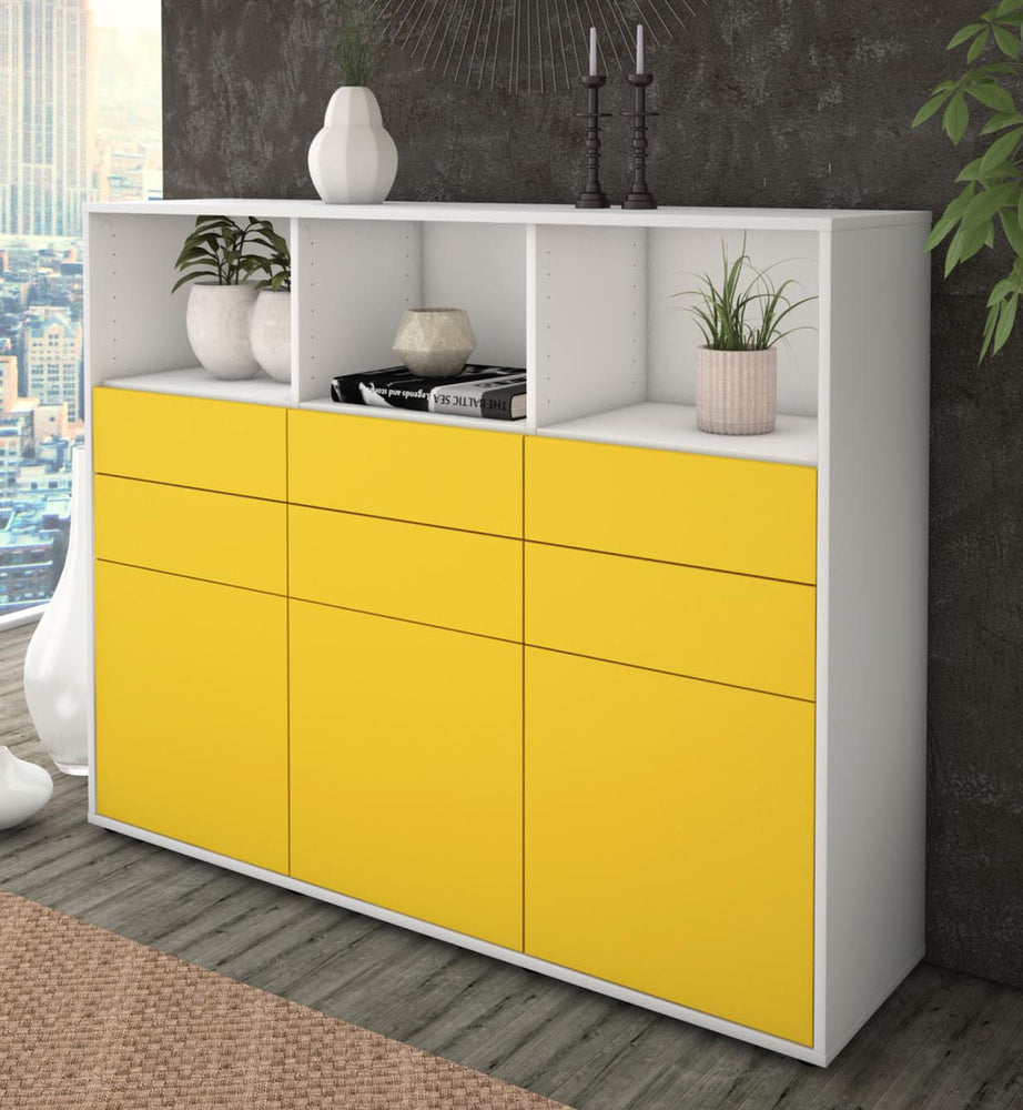 Highboard Serenella, Gelb Studio (136x108x35cm) - Dekati GmbH