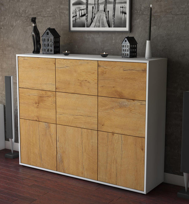 Highboard Silvana, Eiche Studio (136x108x35cm) - Dekati GmbH