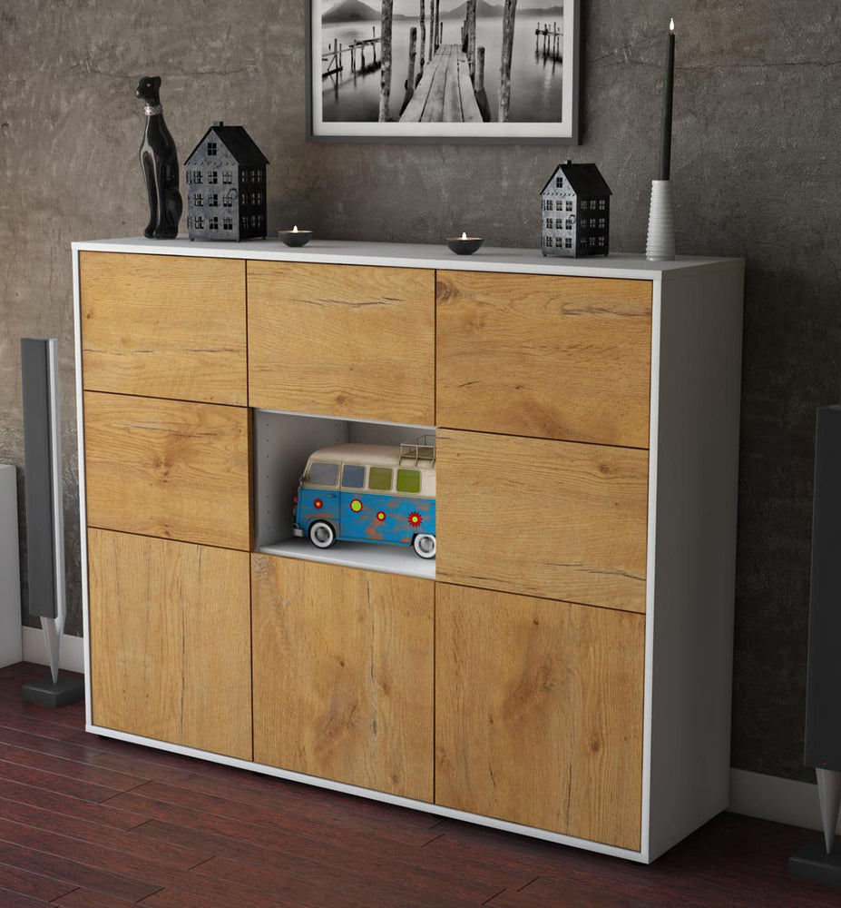 Highboard Silvia, Eiche Studio (136x108x35cm) - Dekati GmbH