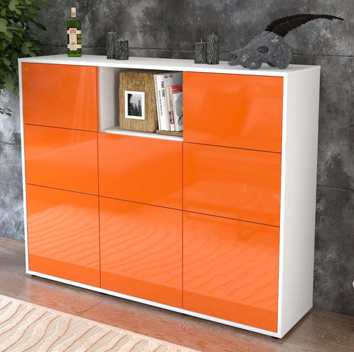 Highboard Simona, Orange Studio (136x108x35cm) - Dekati GmbH