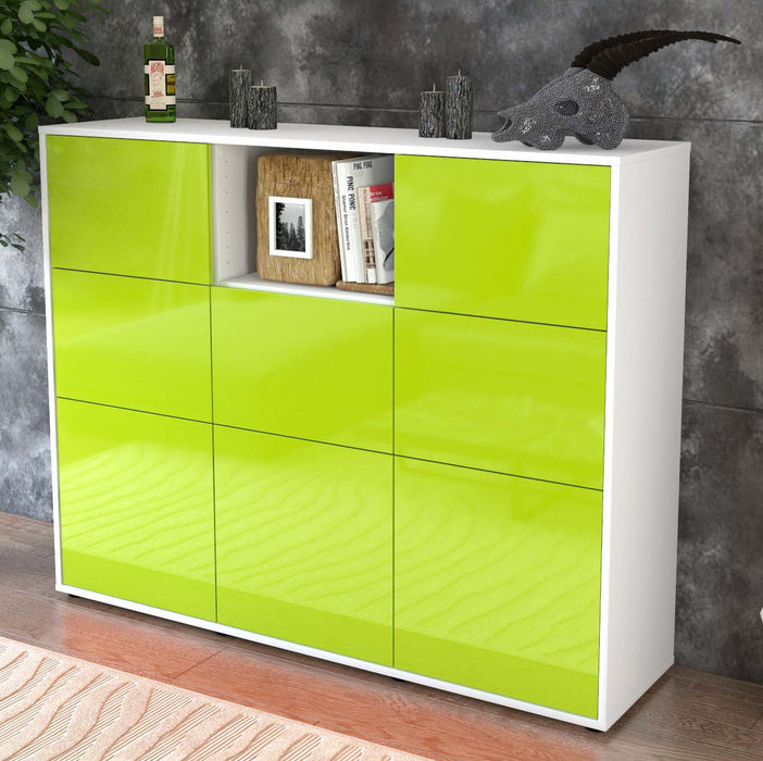 Highboard Simona, Grün Studio (136x108x35cm) - Dekati GmbH