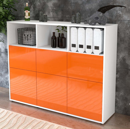 Highboard Sina, Orange Studio (136x108x35cm) - Dekati GmbH