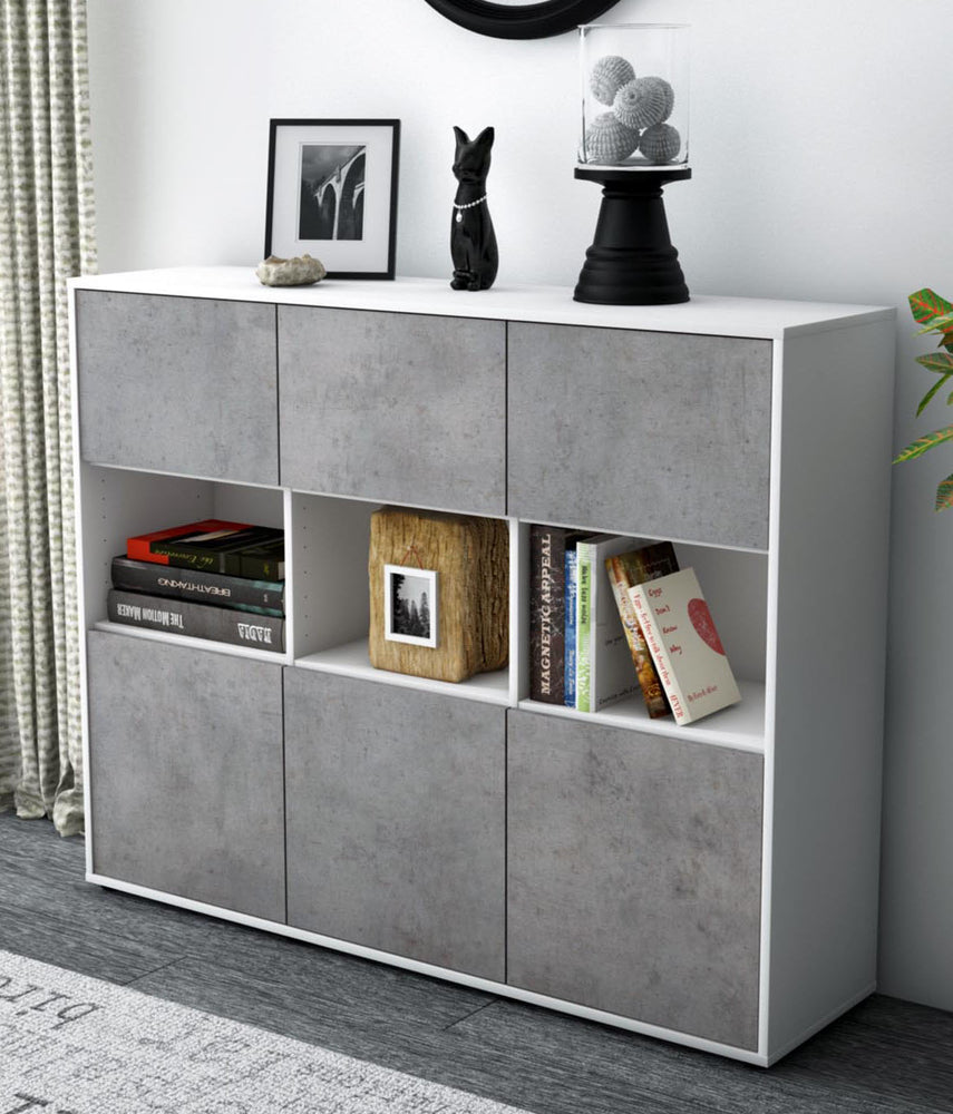 Highboard Sira, Beton Studio (136x108x35cm) - Dekati GmbH