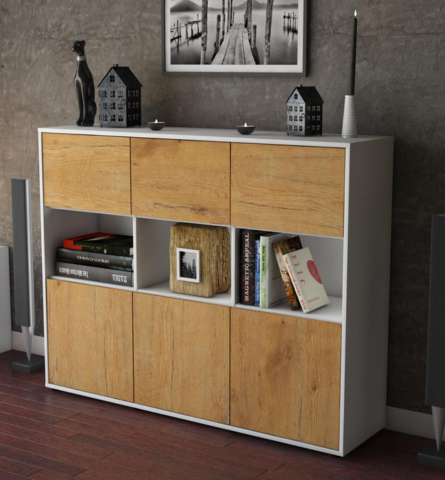 Highboard Sira, Eiche Studio (136x108x35cm) - Dekati GmbH