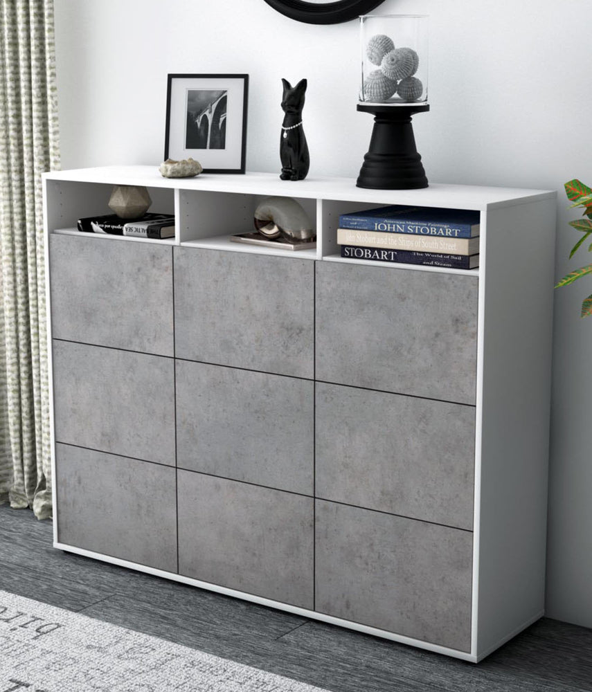 Highboard Sofia, Beton Studio (136x108x35cm) - Dekati GmbH