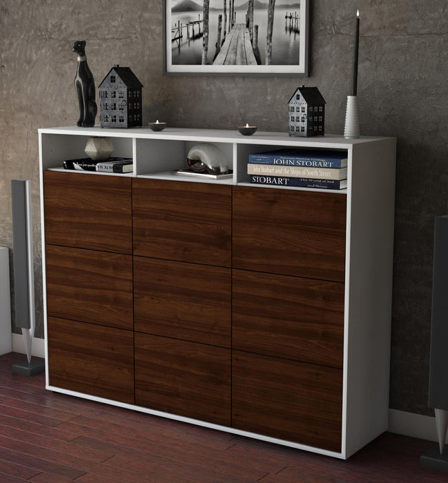 Highboard Sofia, Walnuss Studio (136x108x35cm) - Dekati GmbH